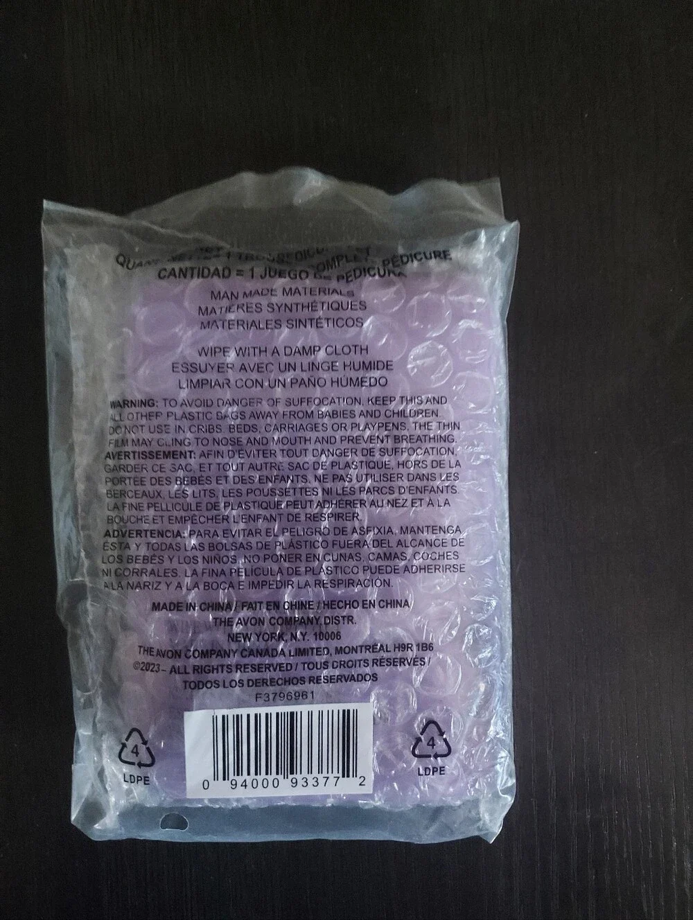Avon Foot Works Total Pedicure Kit in Light Purple